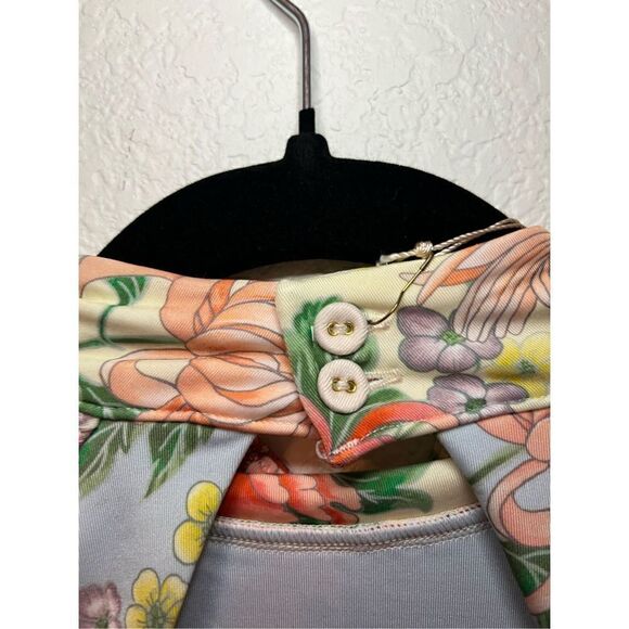 Free People HAH Gloves Off Bodysuit Swimsuit in Kyoto Kimono & French Blue - NWT - Picture 9 of 9